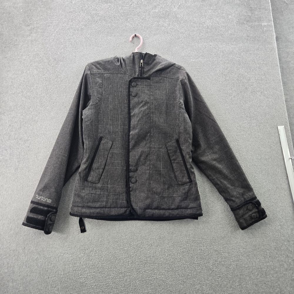 Burton Women Jacket S Gray Geometric DRYRIDE Winter Snowboard Ski‎